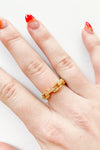 mode, Gold Chain Link Adjustable Ring