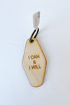 mode, I can & I will keychain