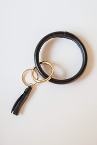 mode, leather tassel ring