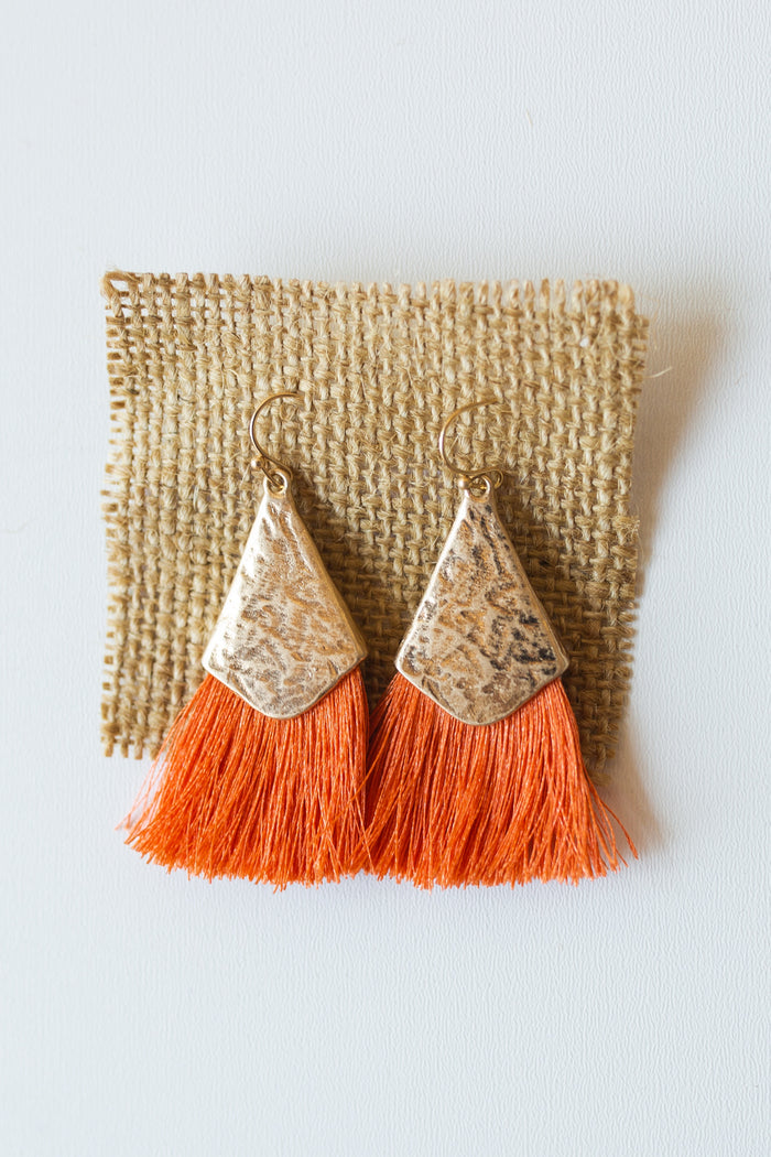 mode, fresh oranges earring