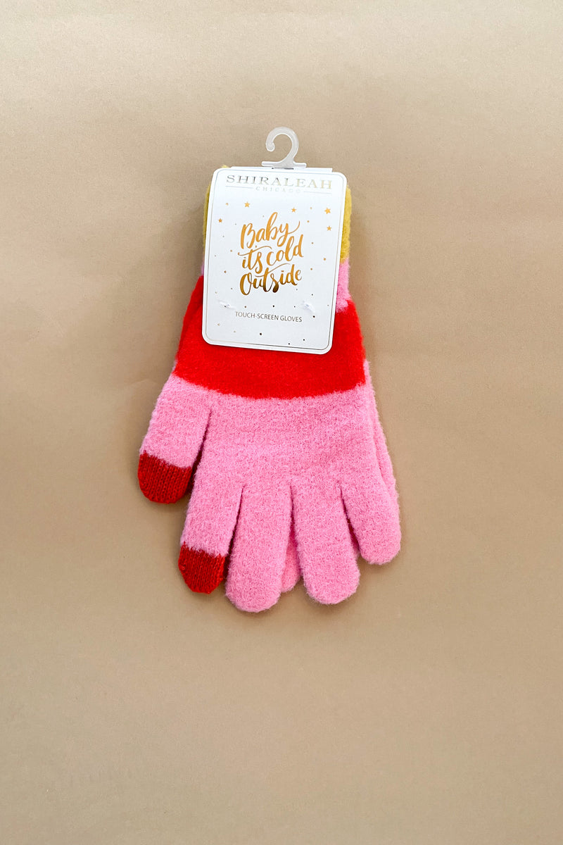 carina touchscreen gloves, pink