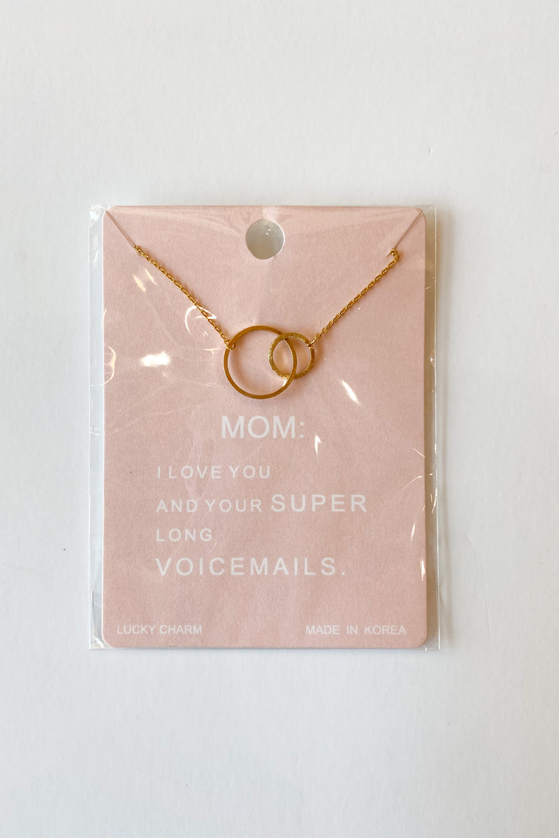 mode, mom circle necklace