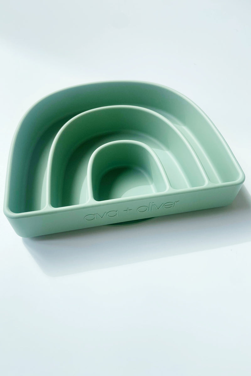 mode, mint rainbow plate