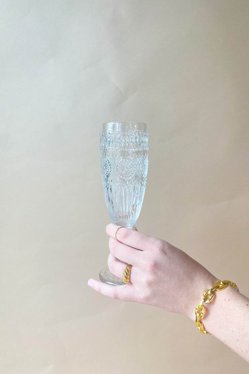 mode, vintage champagne flute