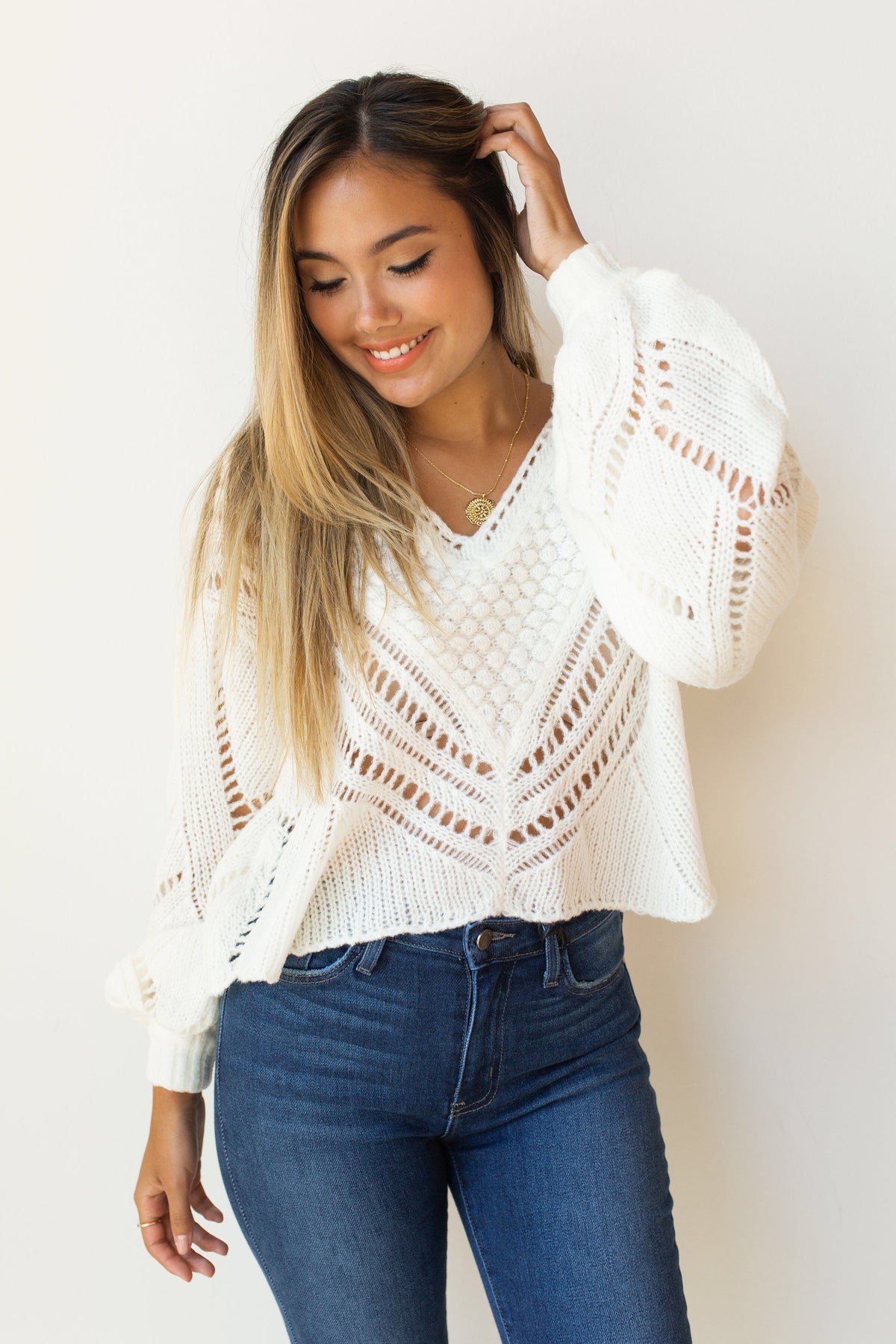 mode, snowball sweater