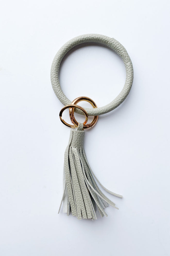 mode, peace filled tassel key ring