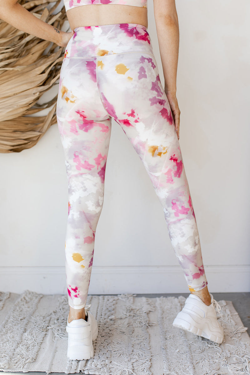 mode, watercolor floral highwaist leggings (extended)