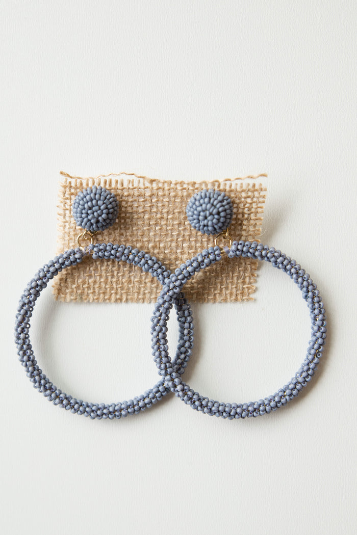 mode, lavender fields beaded hoop