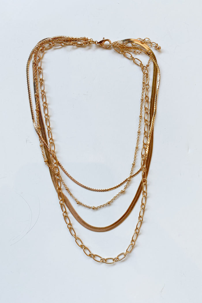 mode, layer me necklace