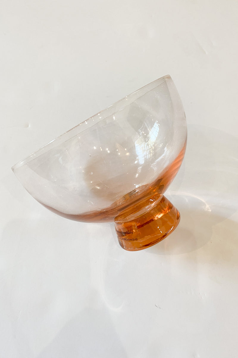 mode, round glass footed bowl