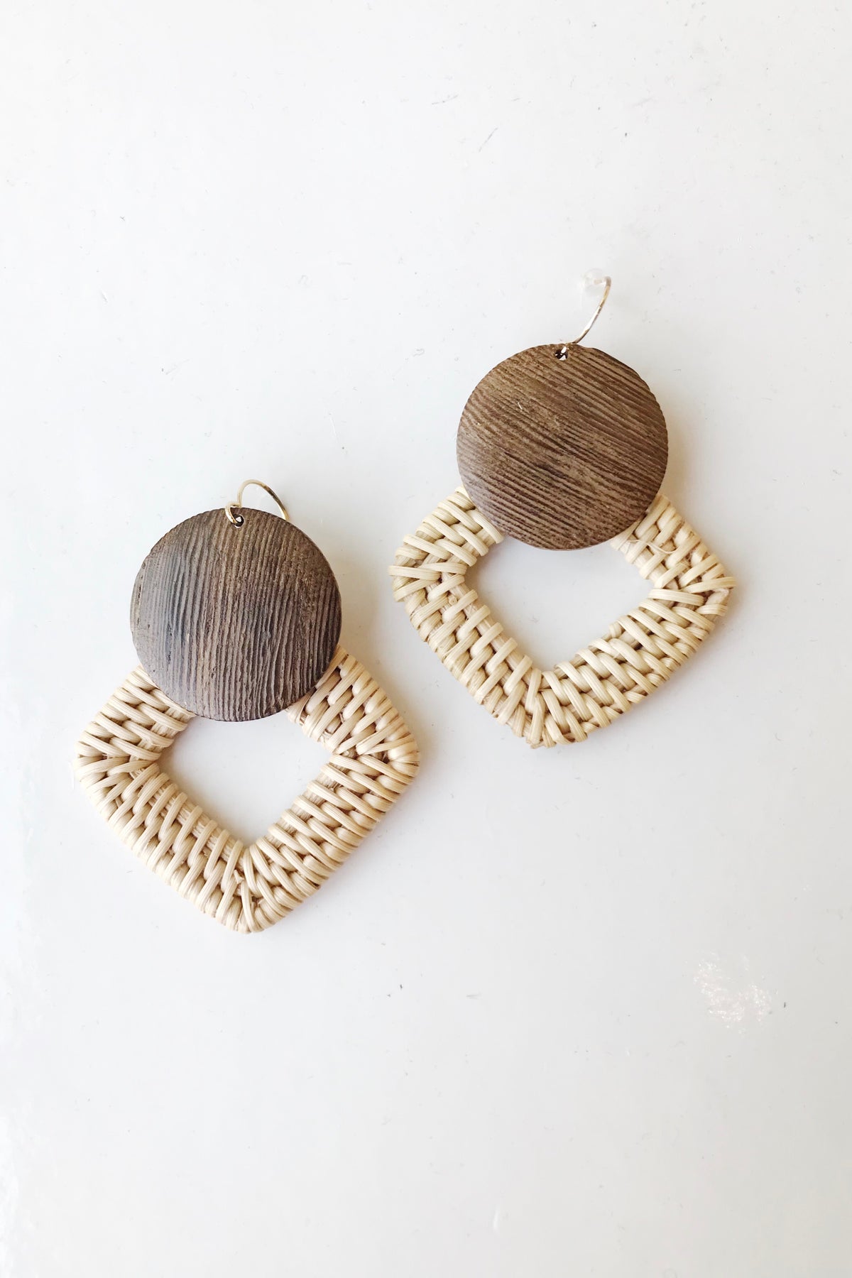 mode, Ellie woven straw earring