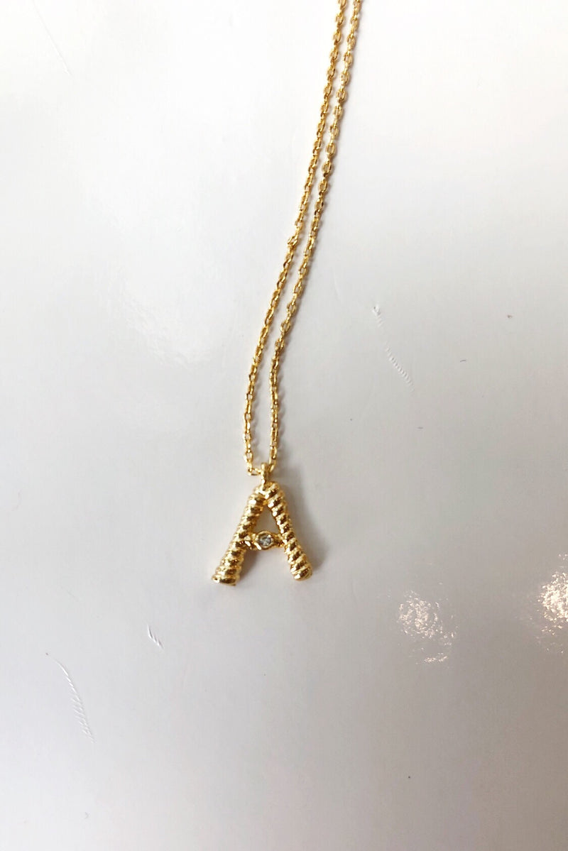 mode, sticks n stones initial necklace