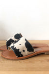 mode, cow print sandal