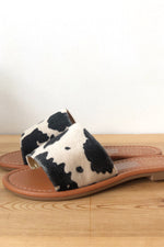 mode, cow print sandal