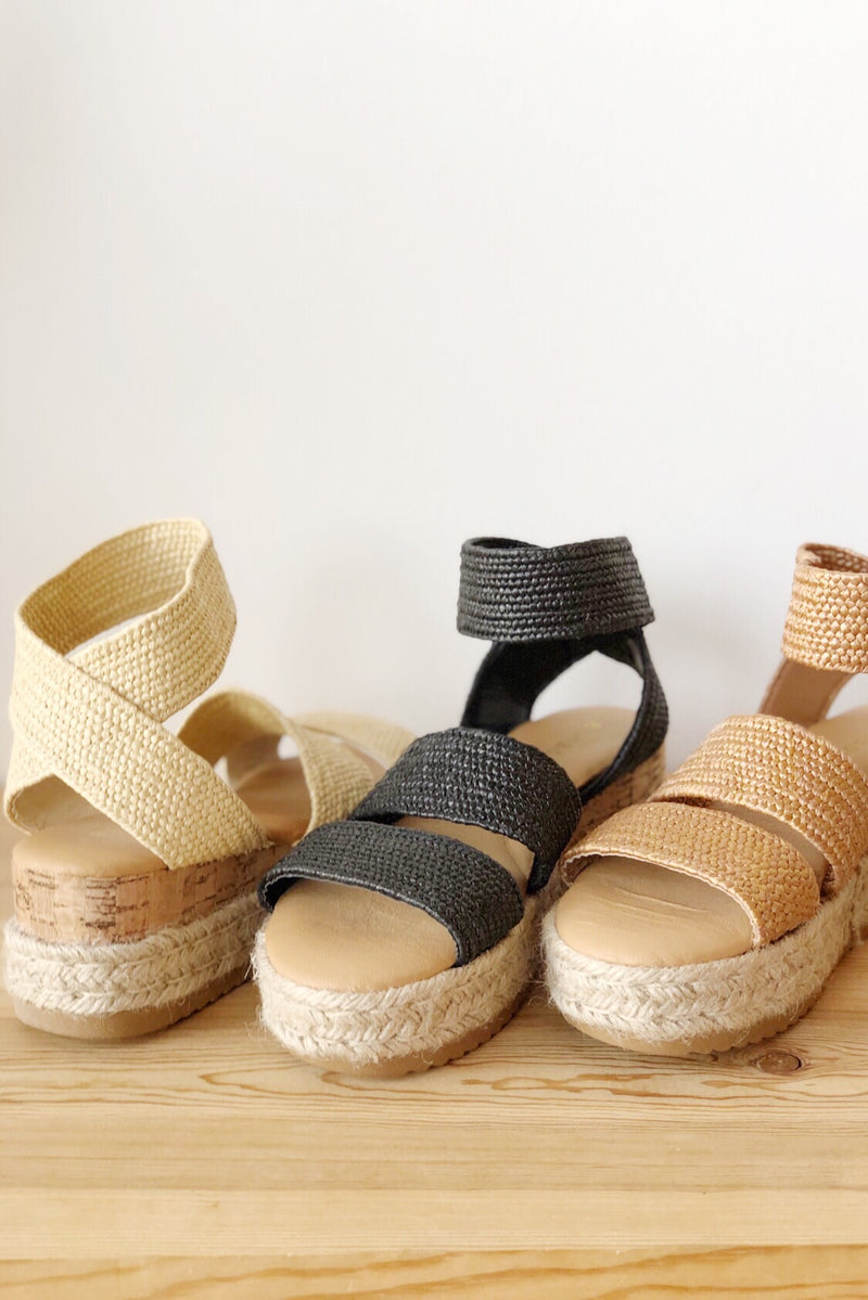 mode, radiate woven flatform