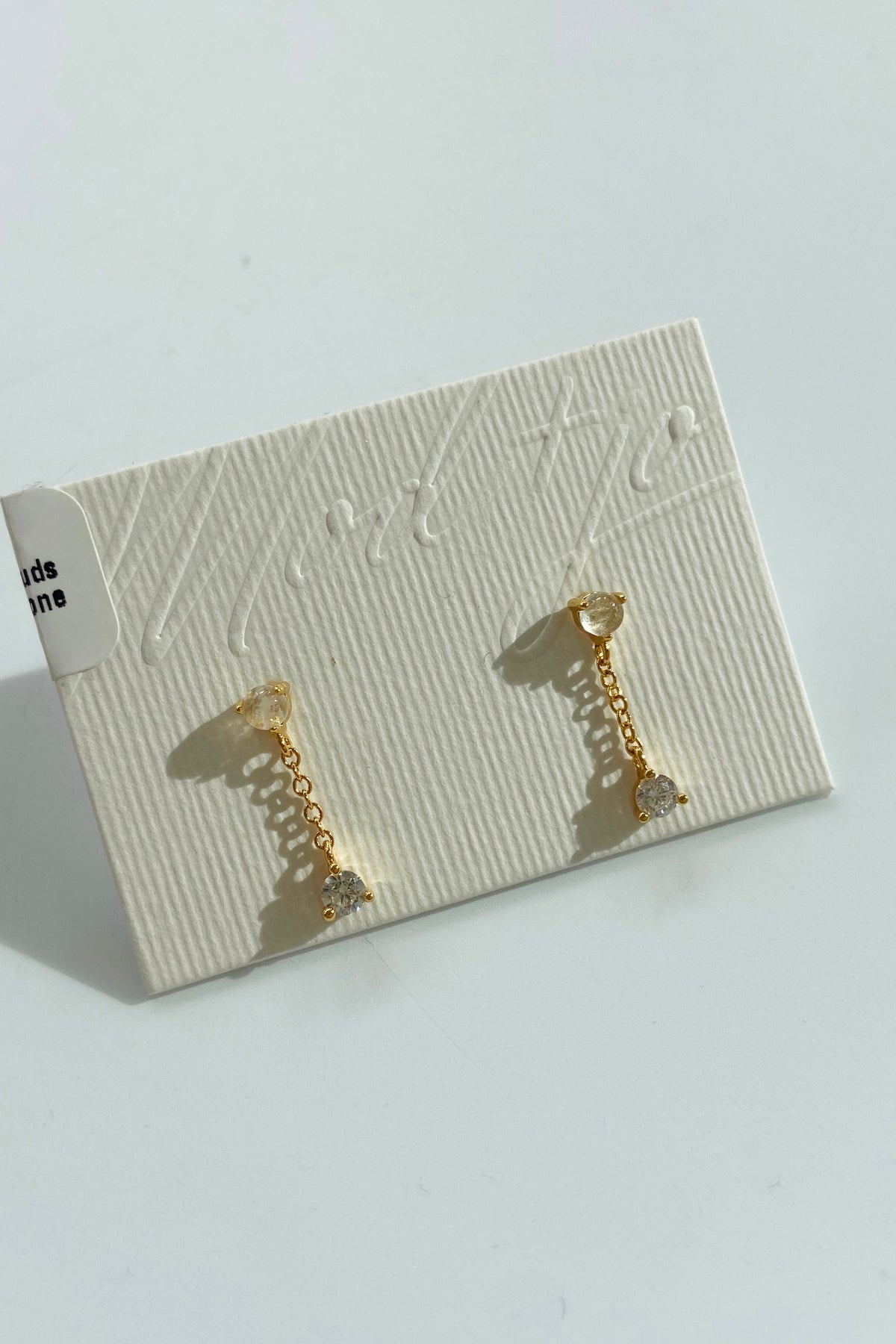 mode, maddy drop studs moonstone
