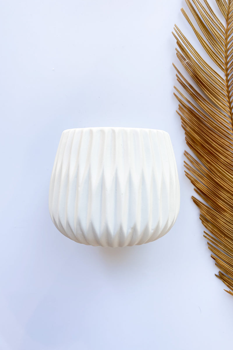mode, stoneware fluted planter