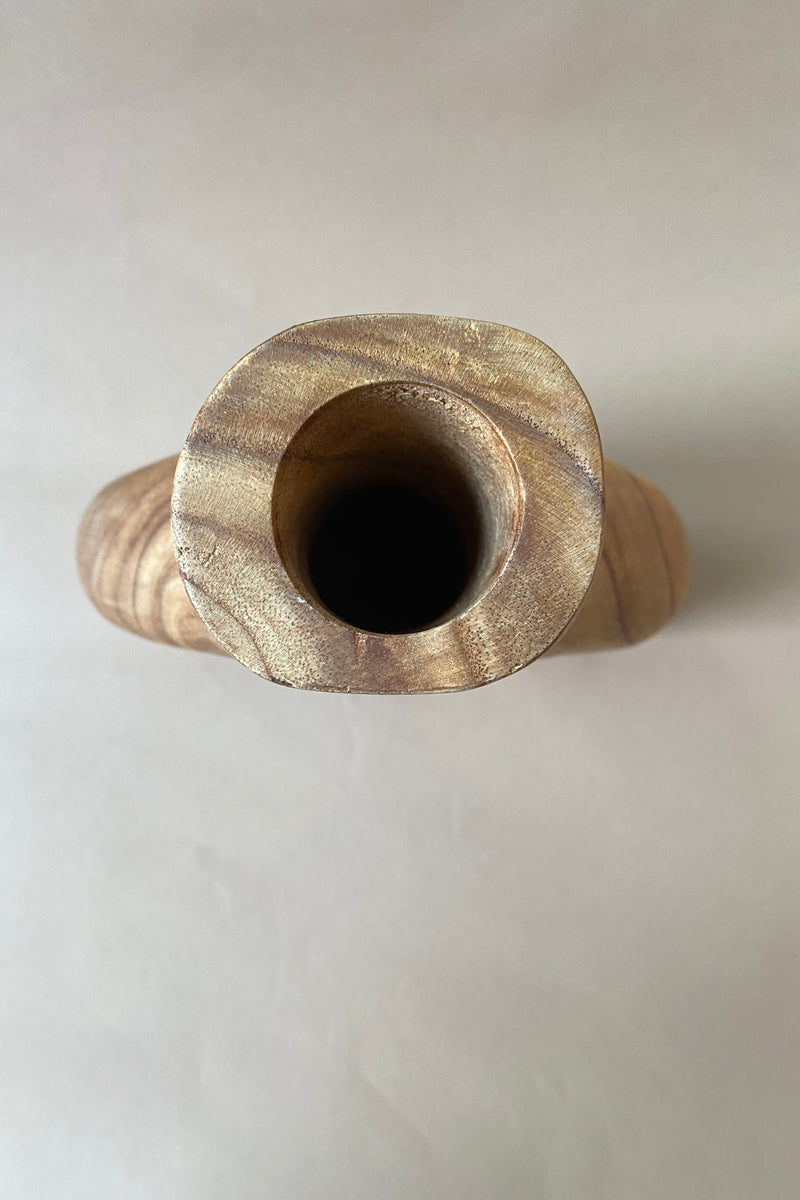wishbone wood vase