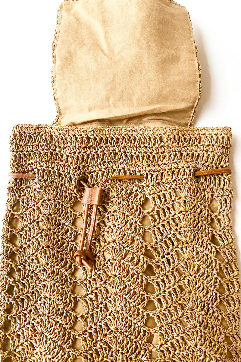 seaside straw backpack