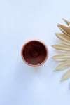 mode, orange stoneware planter