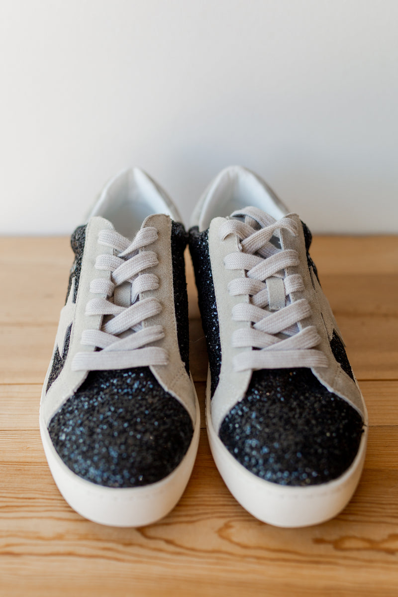 mode, clap along glitter sneaker