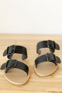 mode, compromise double buckle sandal