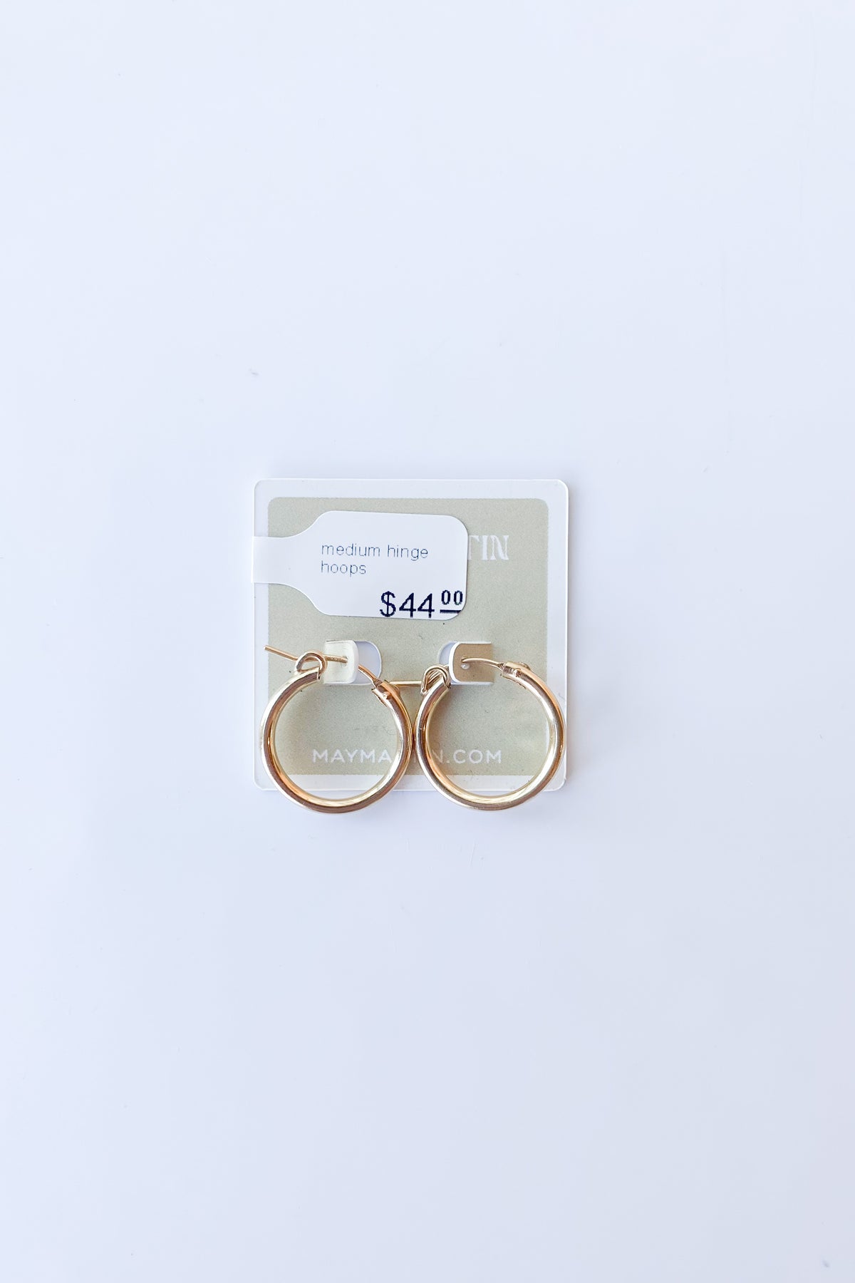 mode, medium hinge hoops, gold