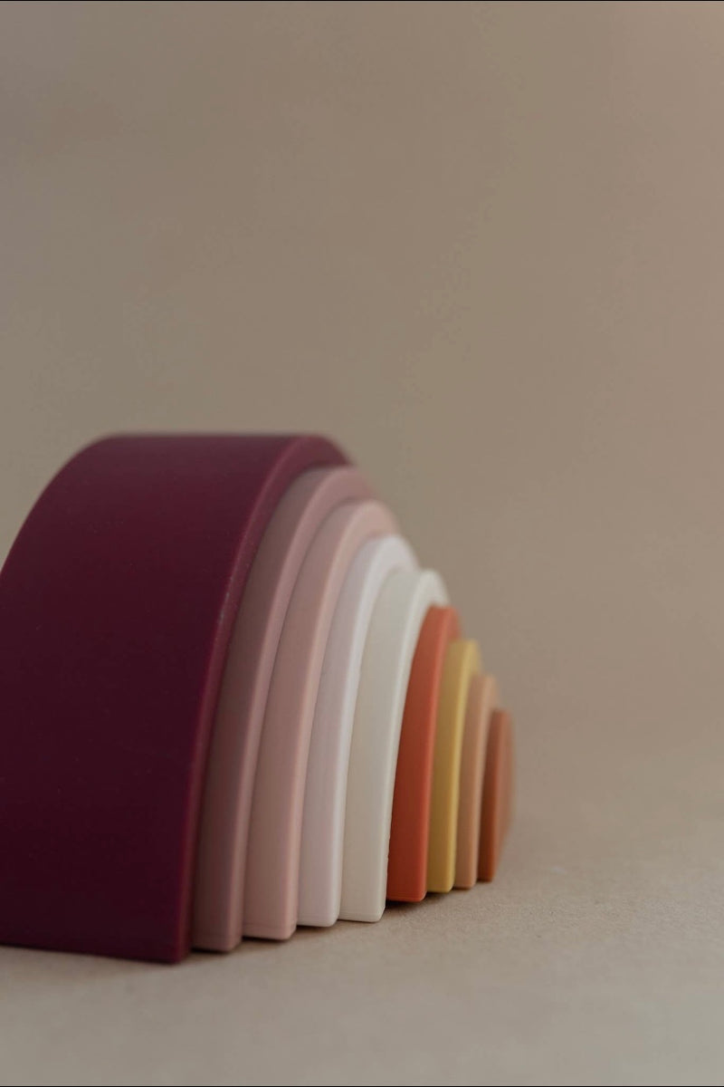 silicone rainbow stacker