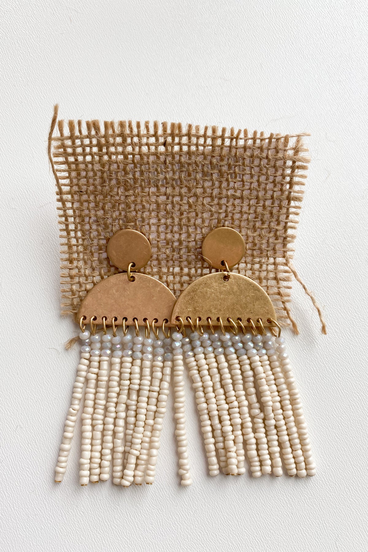 mode, half circle drops earring