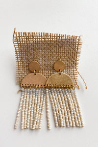 mode, half circle drops earring