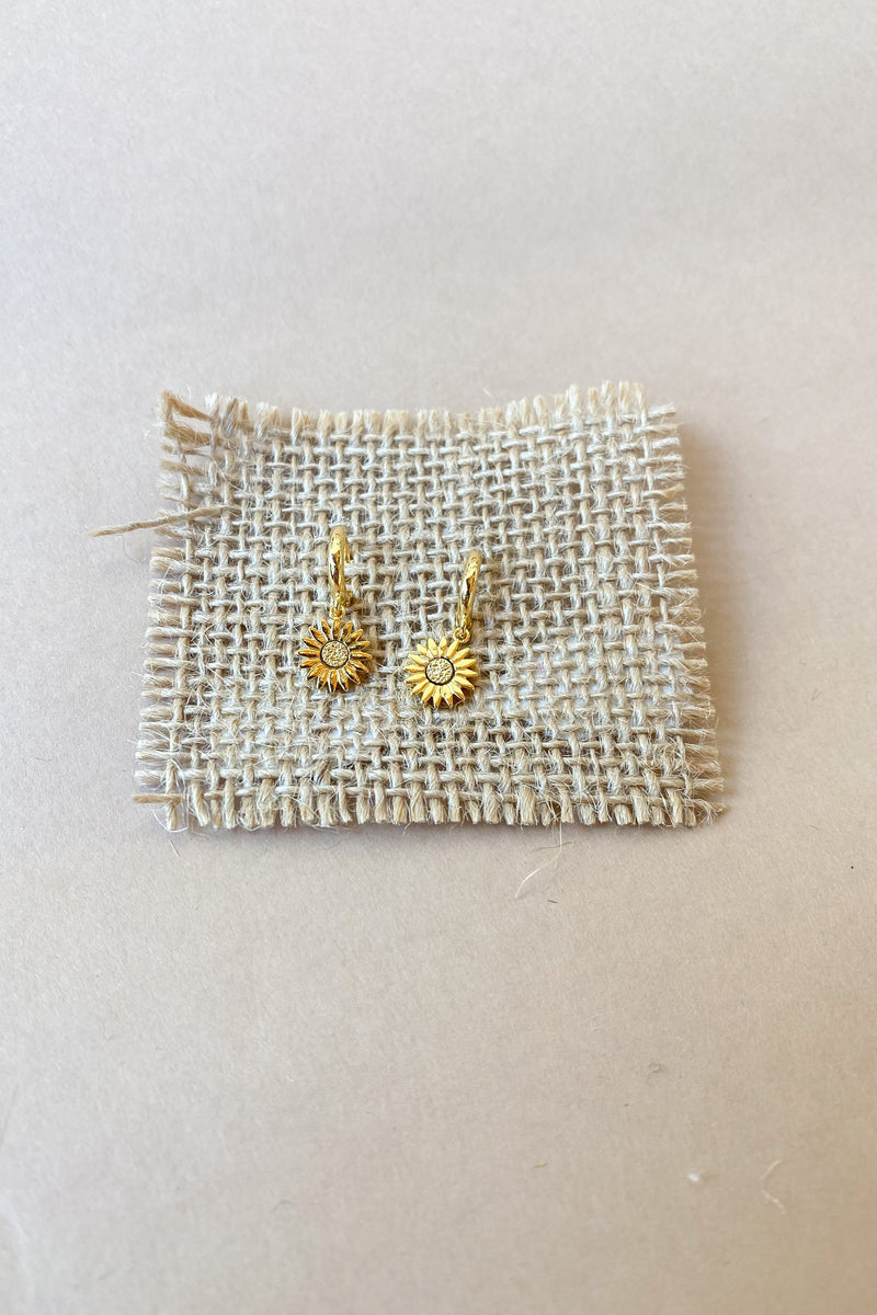 mode, sunflower gold hoop