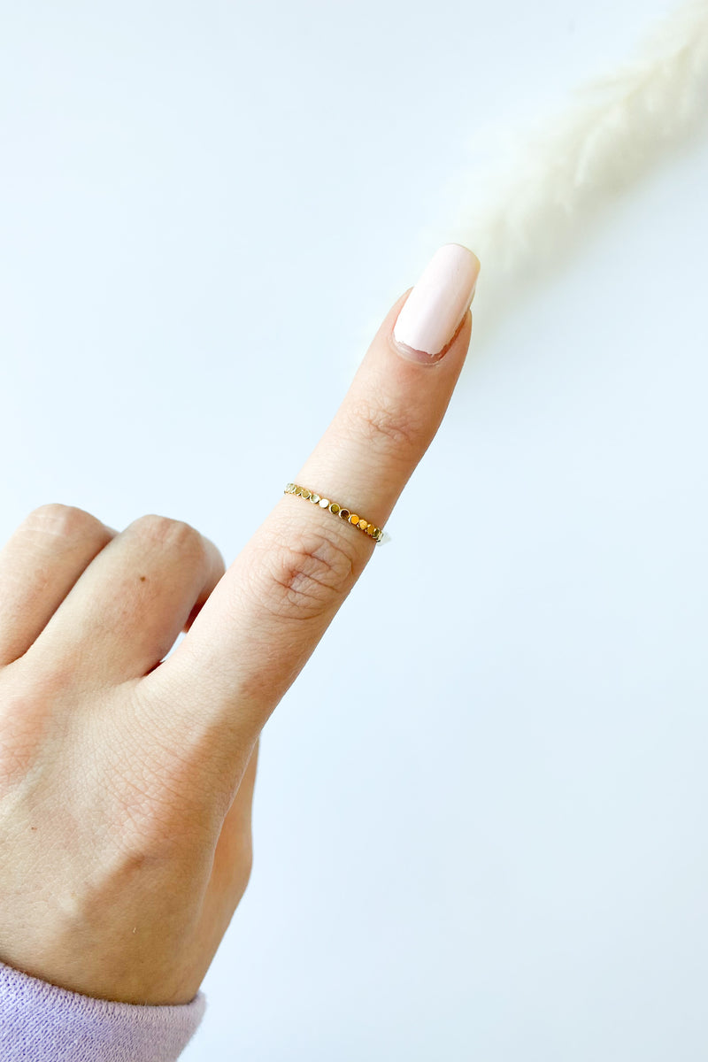 mode, gold filled circle stack ring