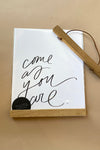come as you are print w wood banners