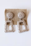 mode, crinkle drop earring