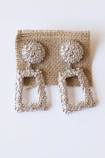mode, crinkle drop earring