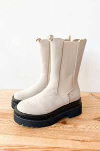 mode, willow suede combat boots