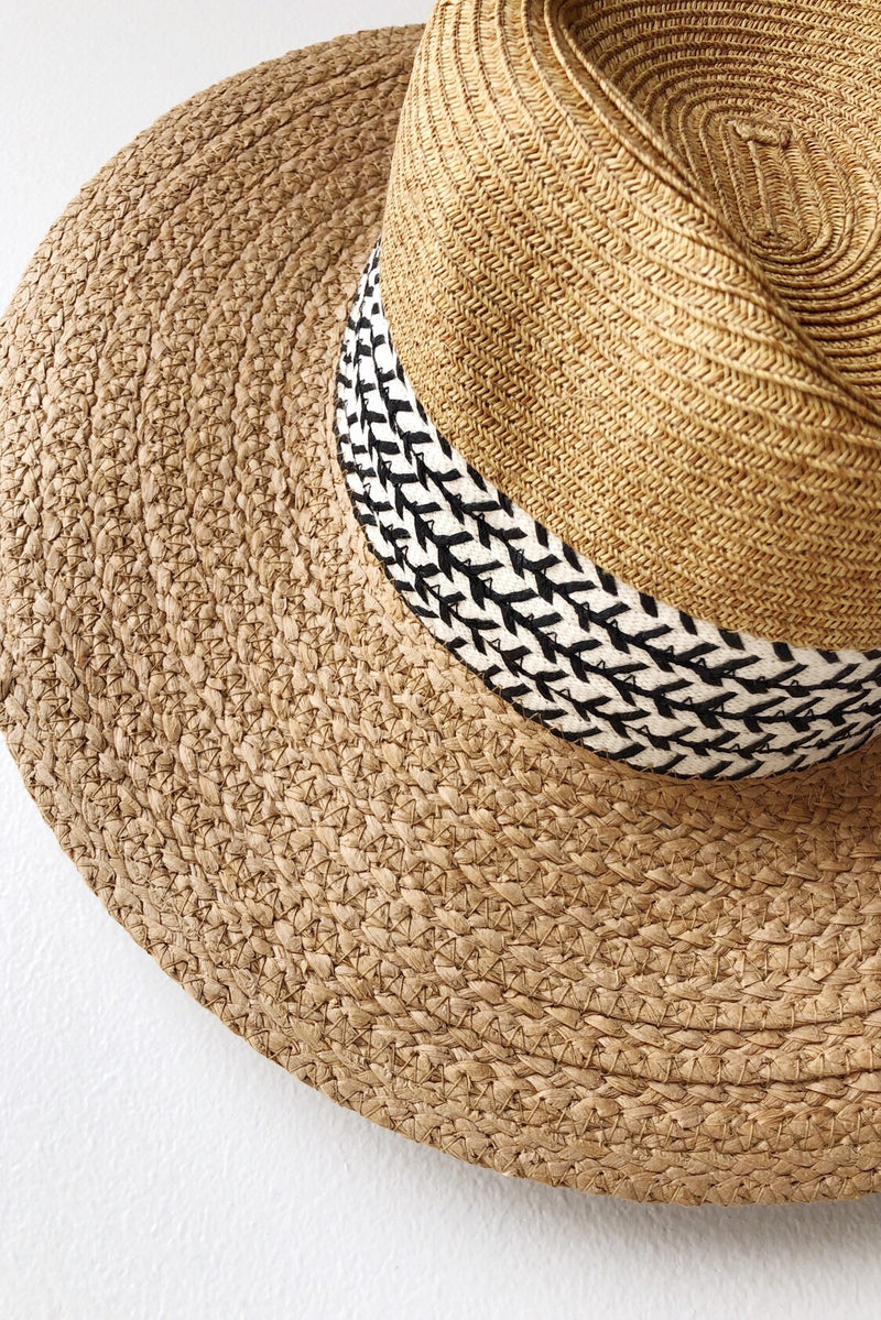 mode, up from here braid trim hat