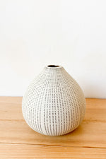 stoneware textured vase
