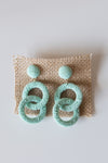 mode, duo circle beaded earring