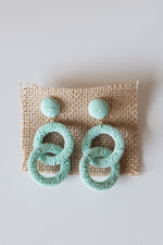 mode, duo circle beaded earring