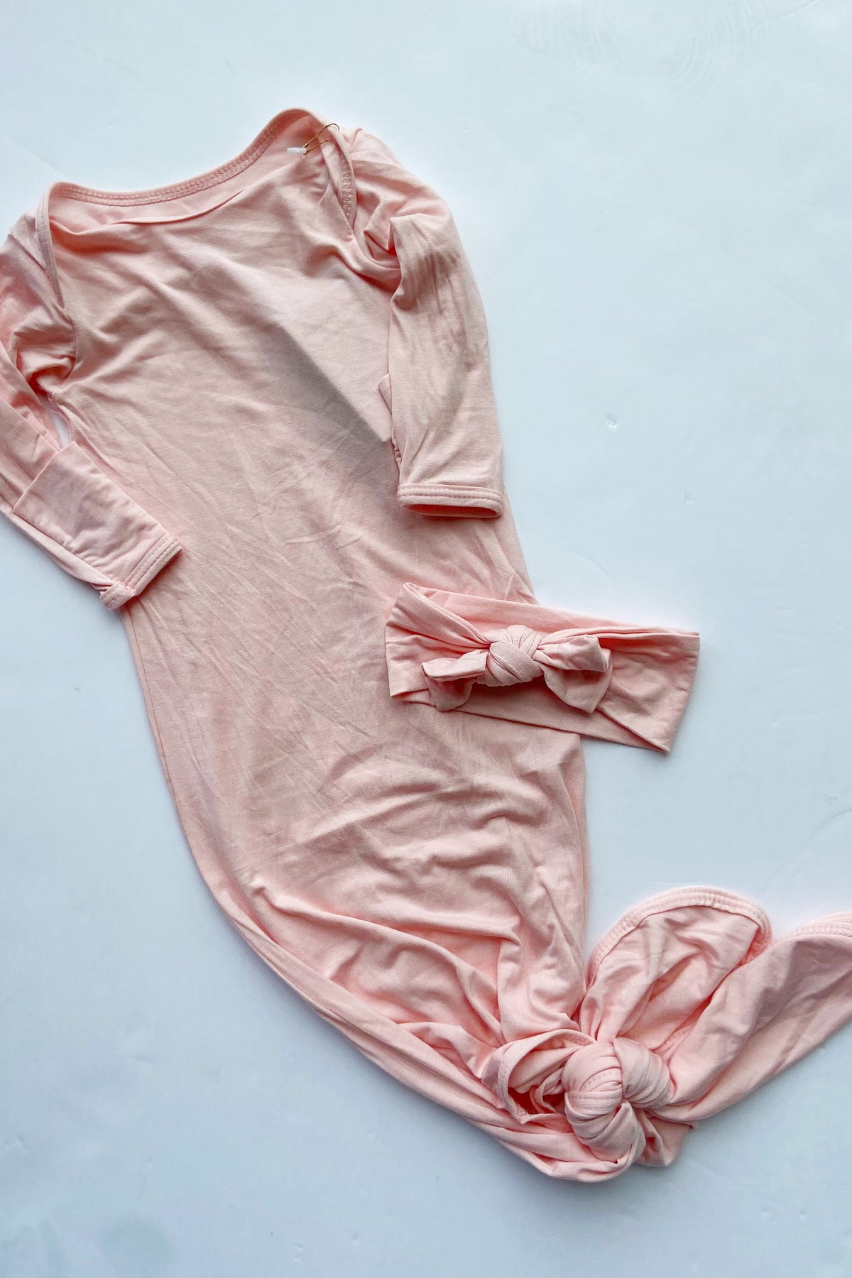 mode, heavenly pink knotted gown + bow