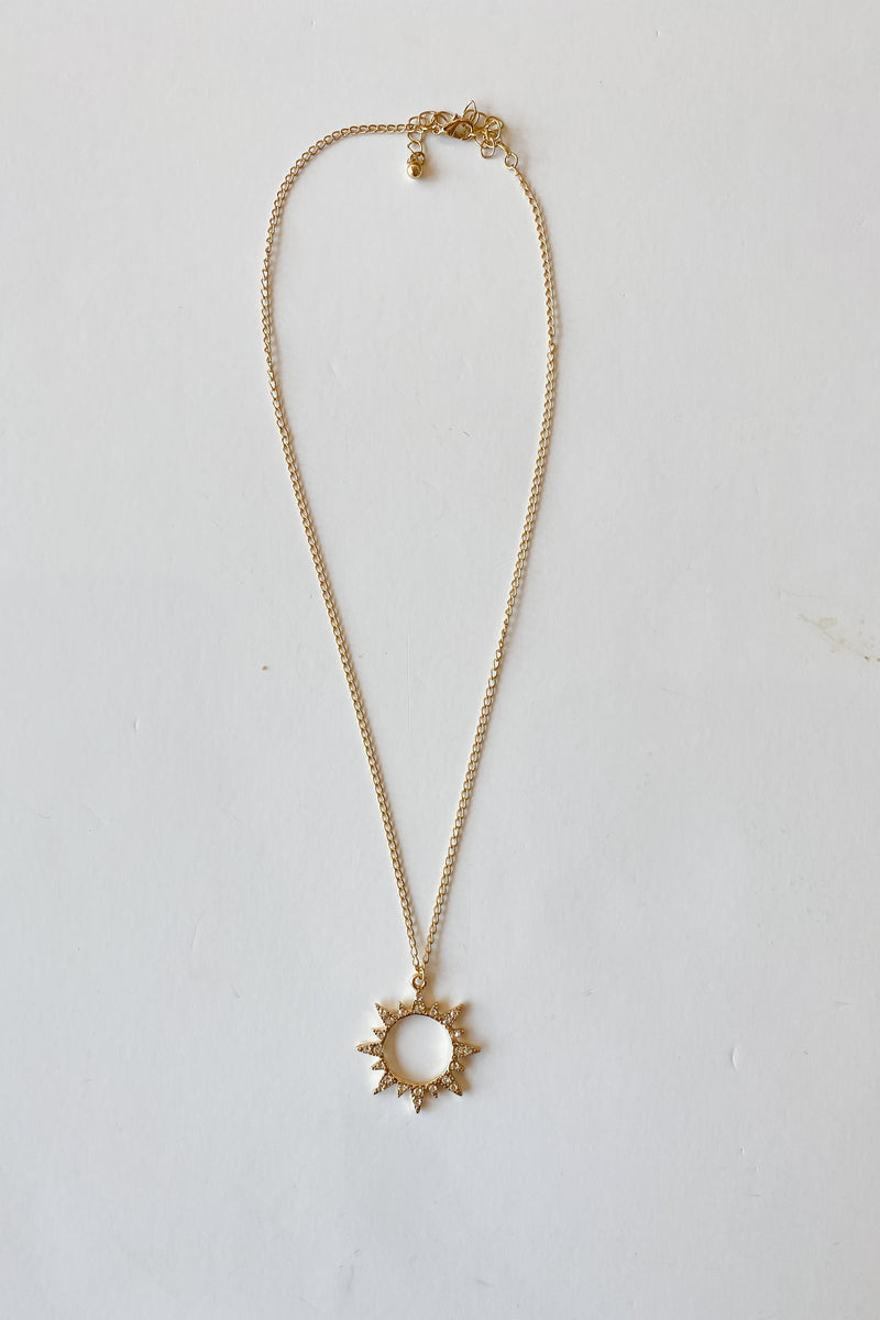 mode, sun rising necklace