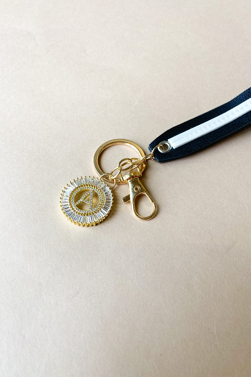 mode, crystal initial keychain