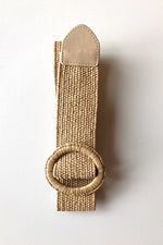 mode, woven belt + circle buckle