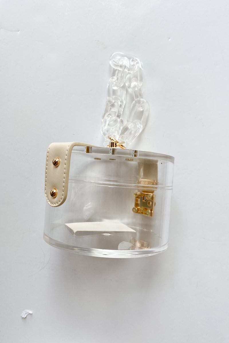 mode, clear as can be bag
