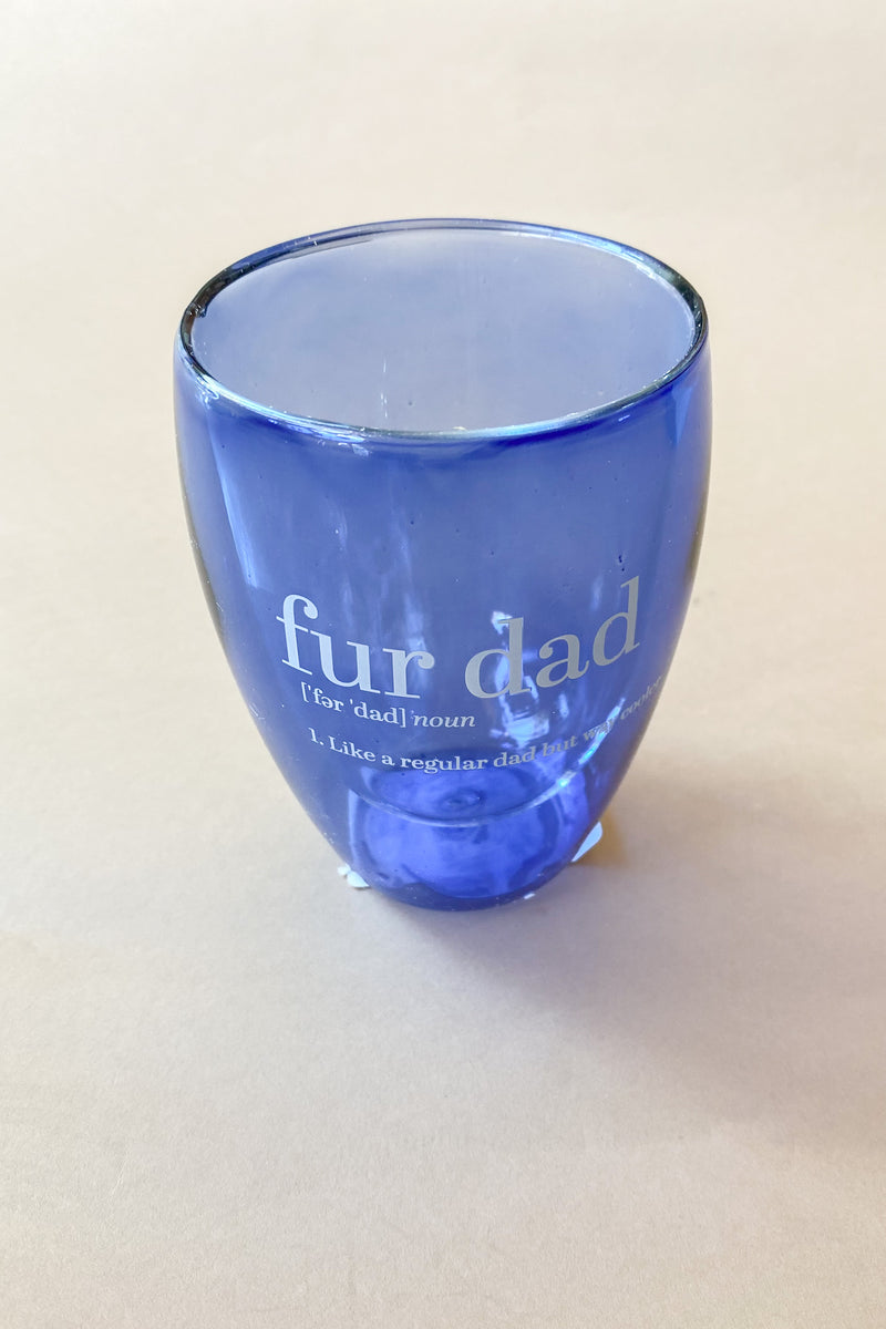mode, fur dad stemless glass