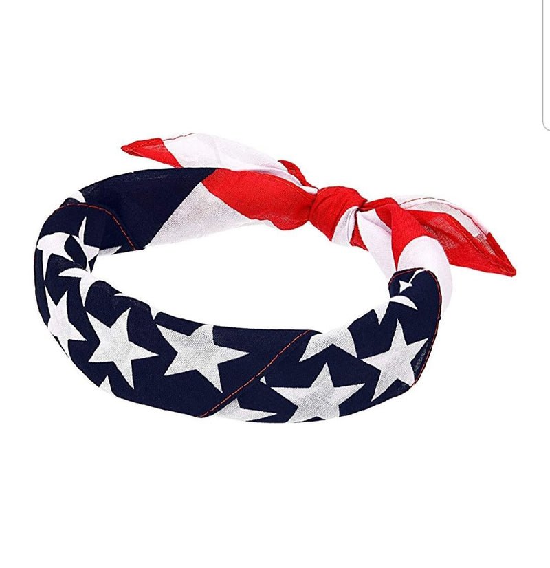 mode, all american girl flag bandana