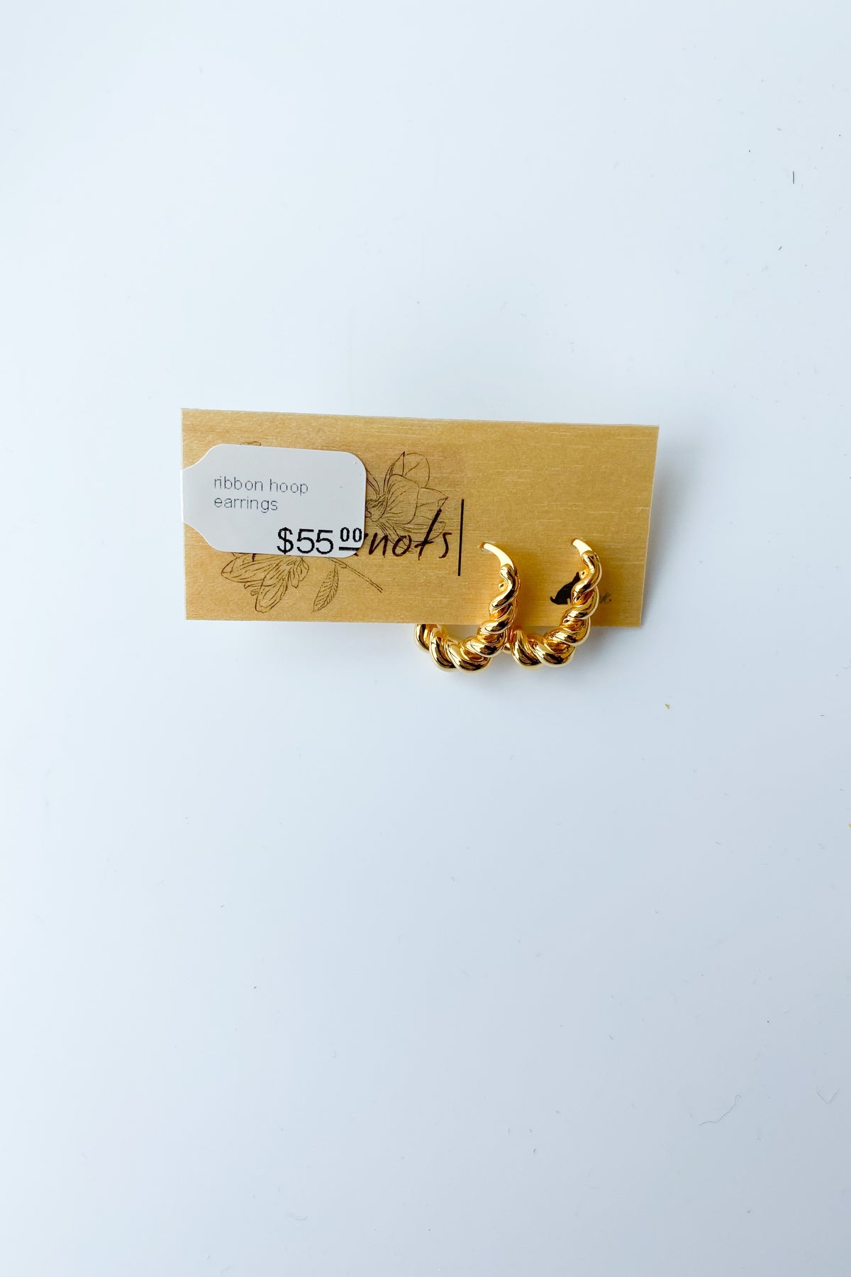 mode, ribbon hoop earrings