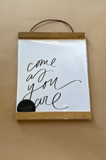 come as you are print w wood banners