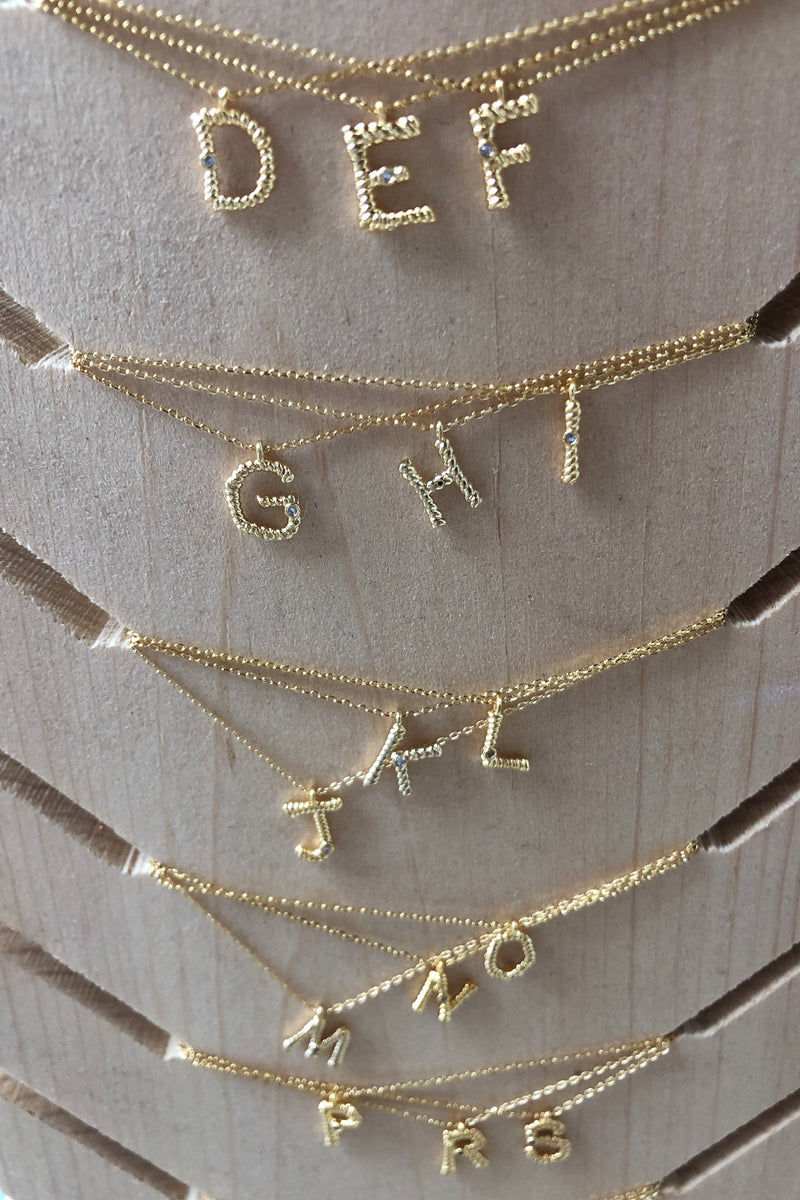 mode, sticks n stones initial necklace